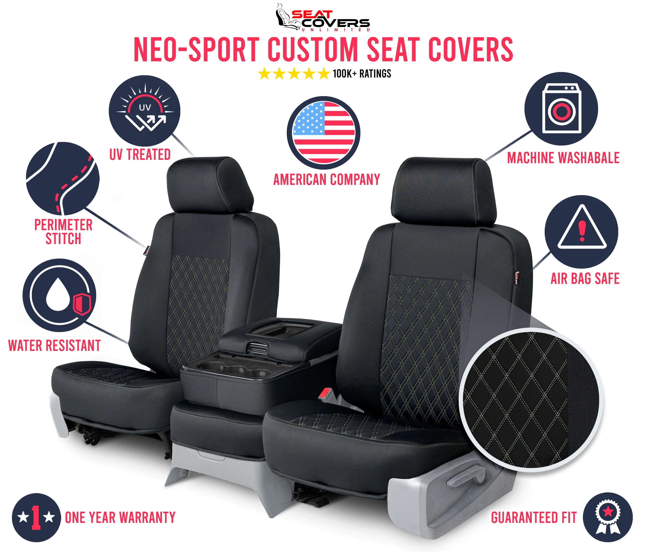 Neo-Sport - Quilted Custom Seat Covers - Image 93