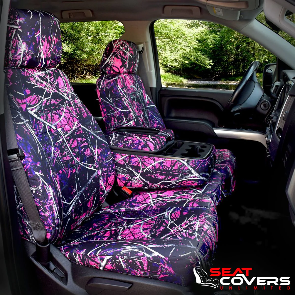 Pink Camouflage Custom Seat Covers - Image 4