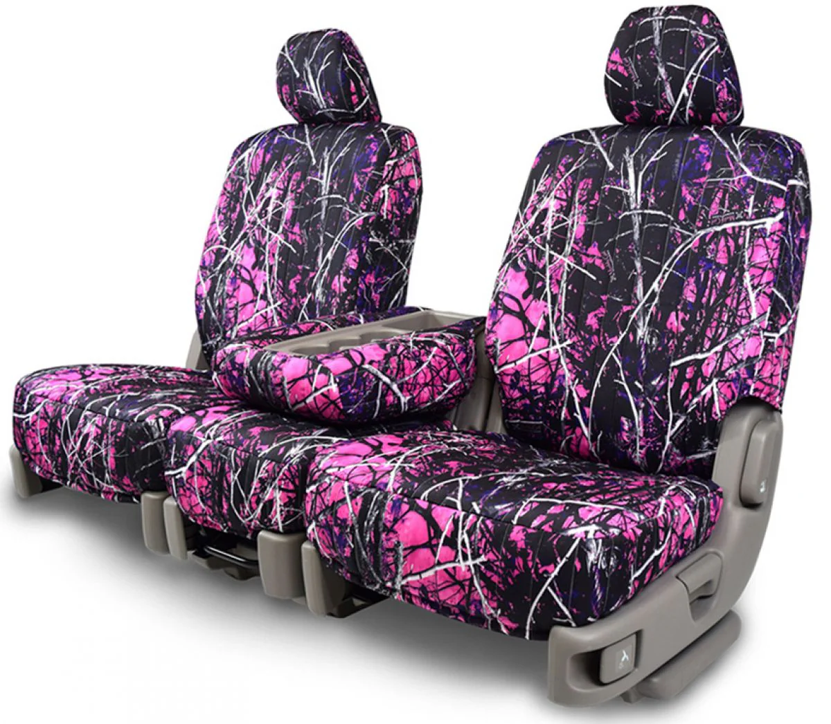 Pink Camouflage Custom Seat Covers - Muddy Girl - Front Seat
