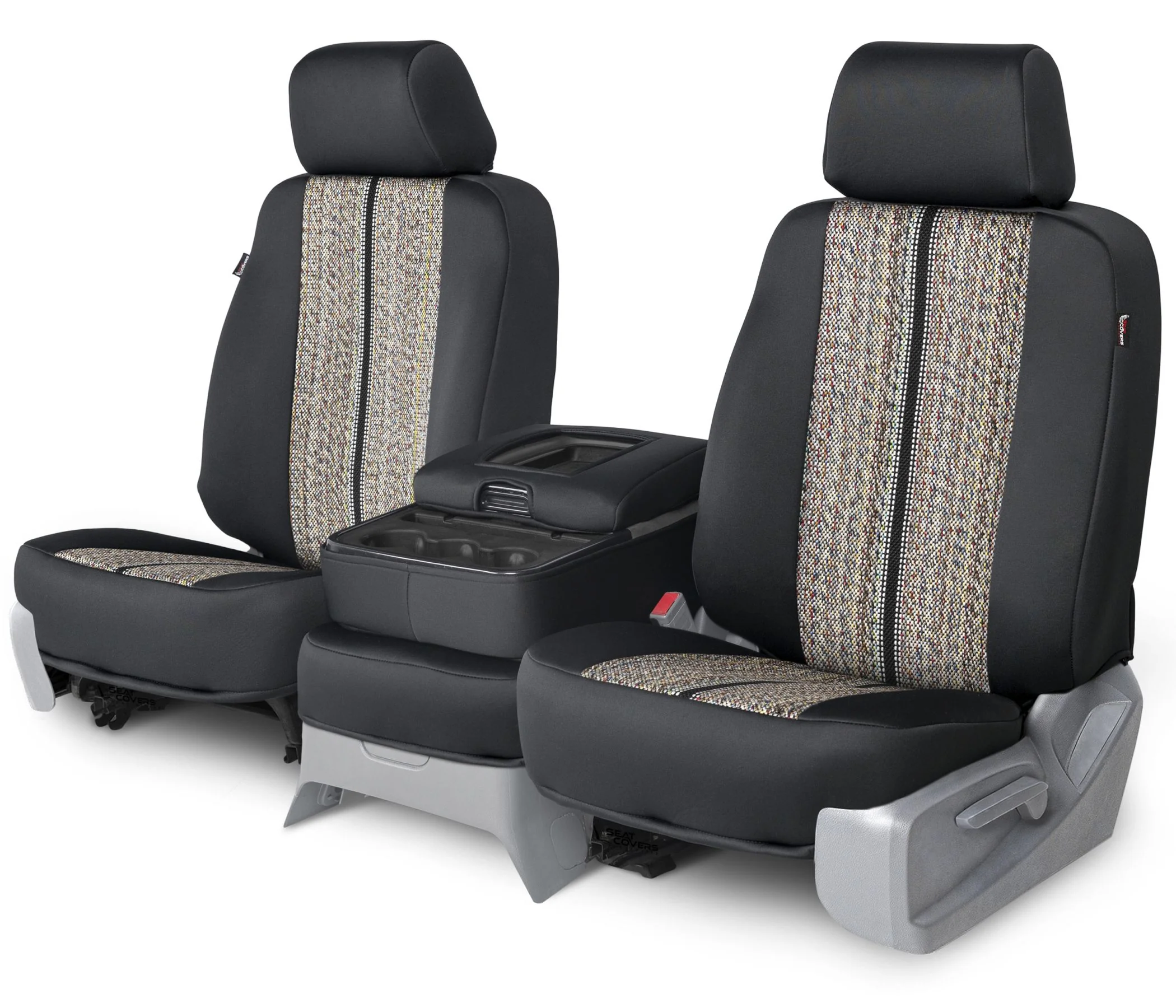 Saddleblanket Custom Seat Covers - Black - Front Seat