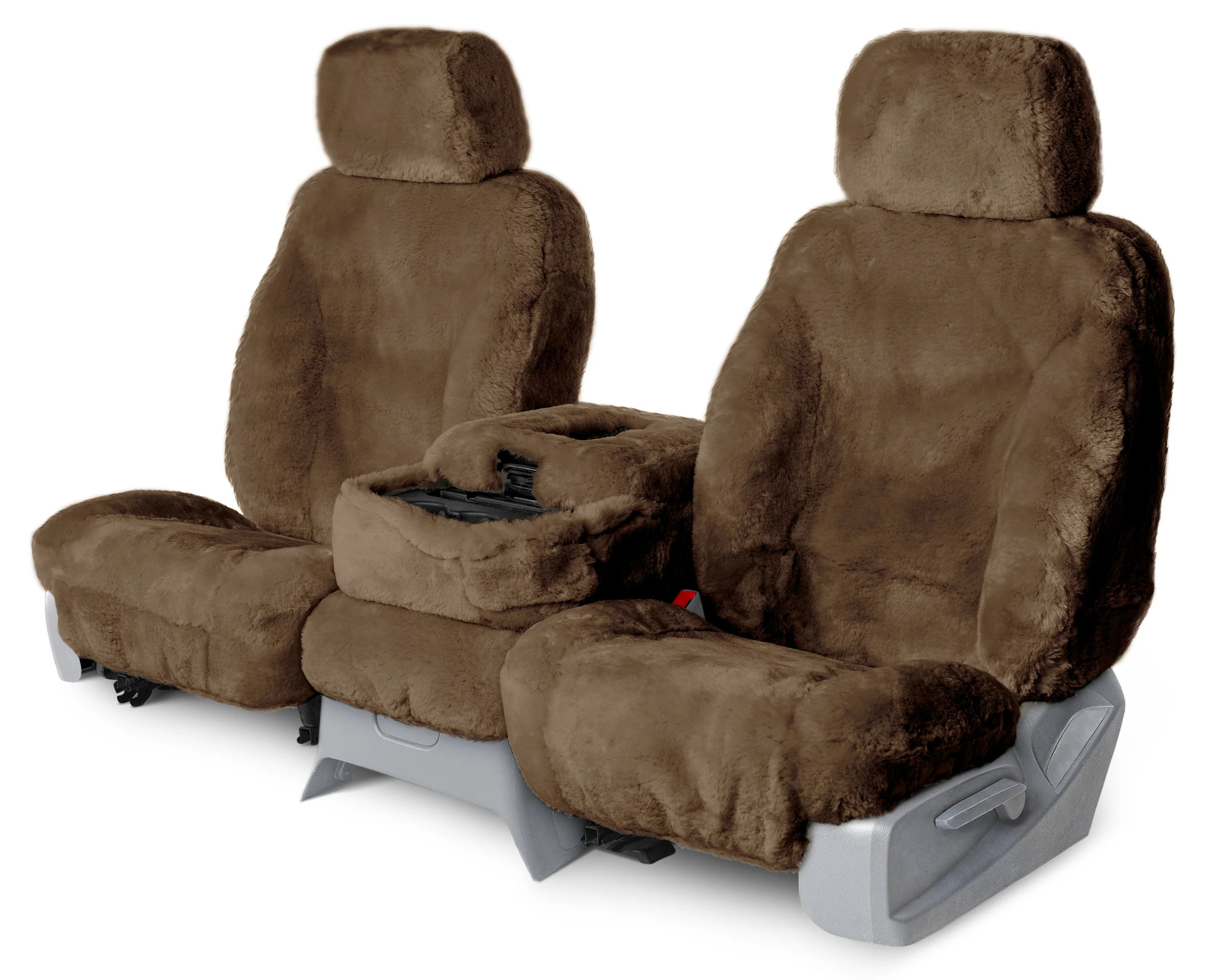 Sheepskin Custom Seat Covers - Latte - Front Seat