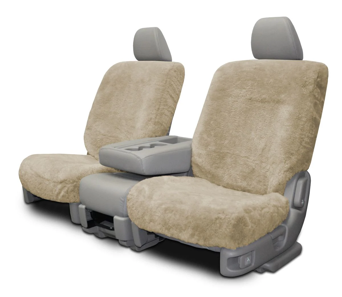 Sheepskin Custom Seat Covers - Oyster - Front Seat