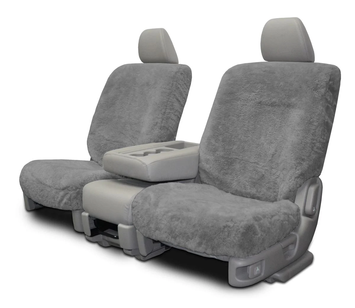 Sheepskin Custom Seat Covers - Steel Grey - Front Seat